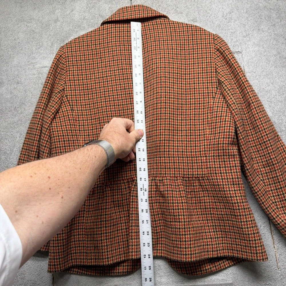 Talbots Brown Herringbone Blazer Women's 12 Classic Tailored Jacket‎